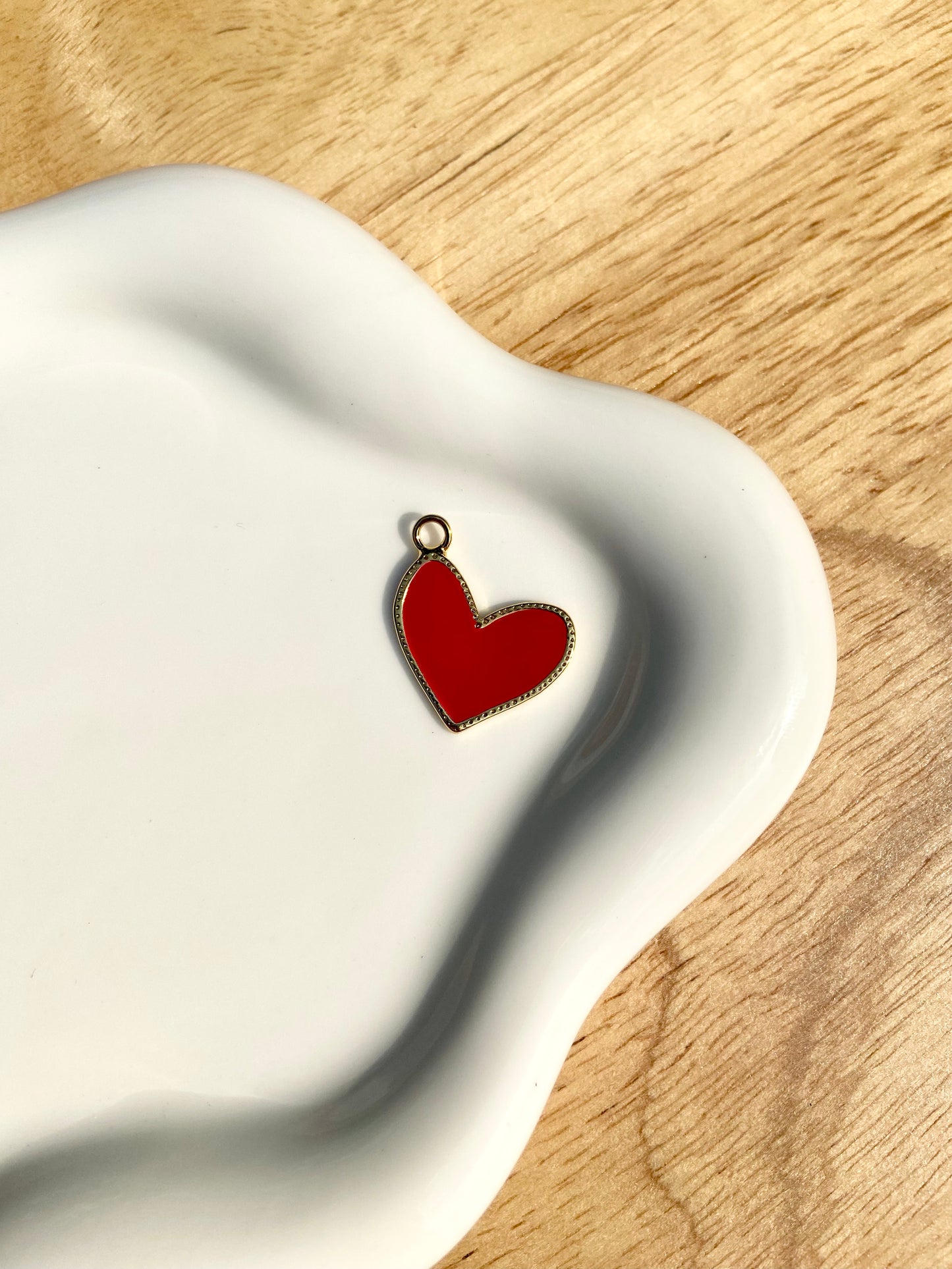 Red Hanging Heart Charm
