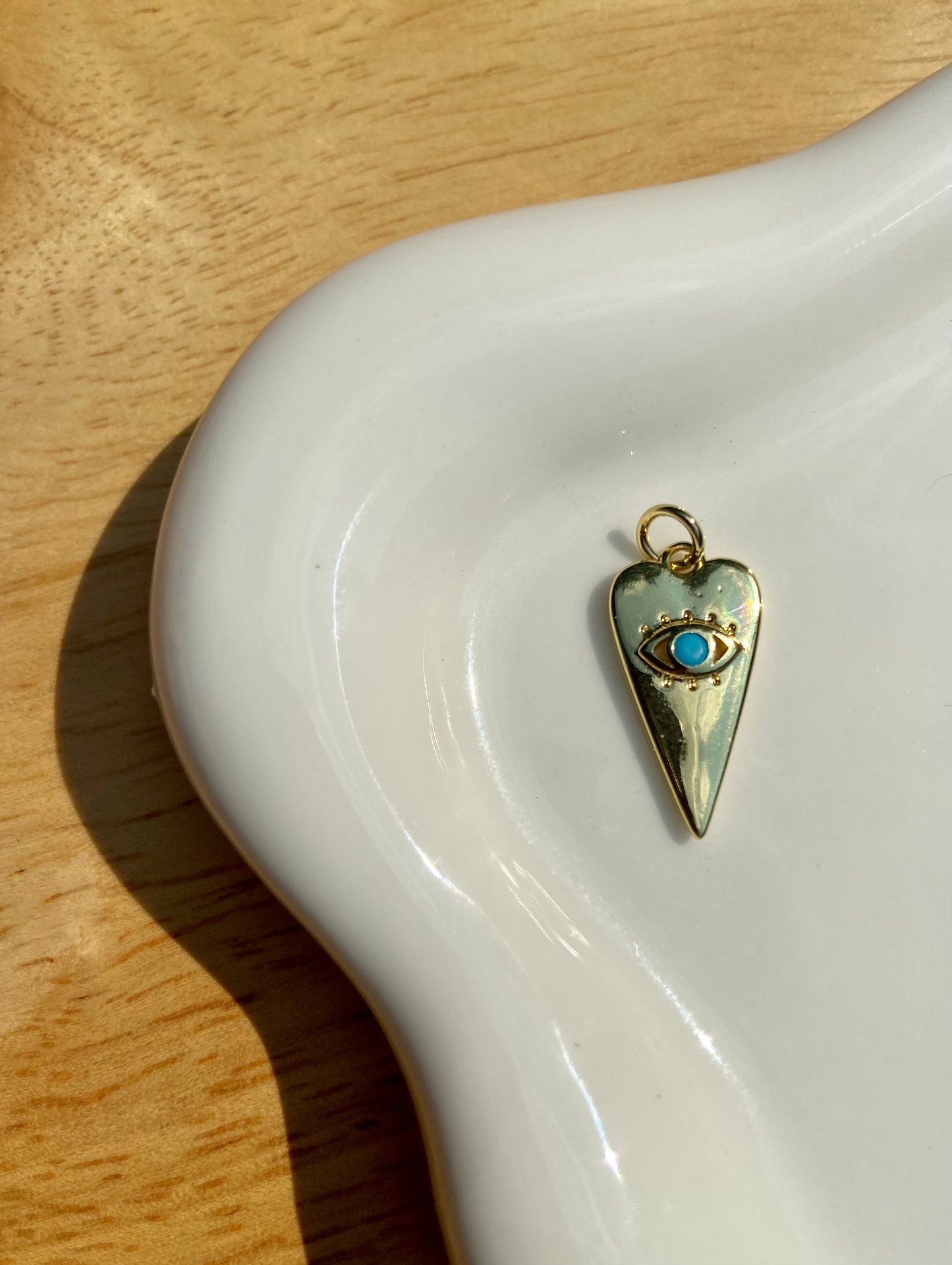 Evil Eye Heart Charm