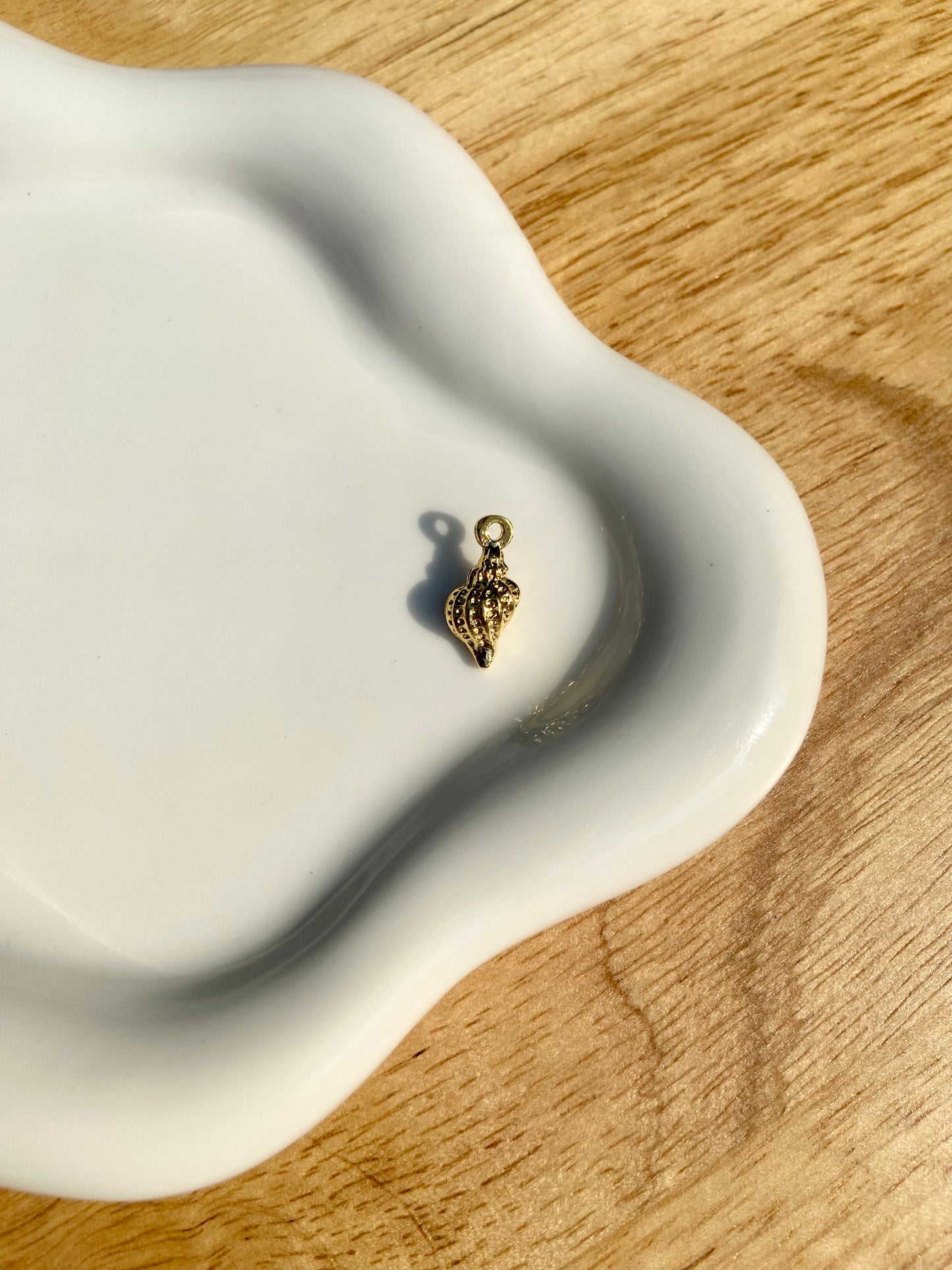 Gold Spiral Shell Charm