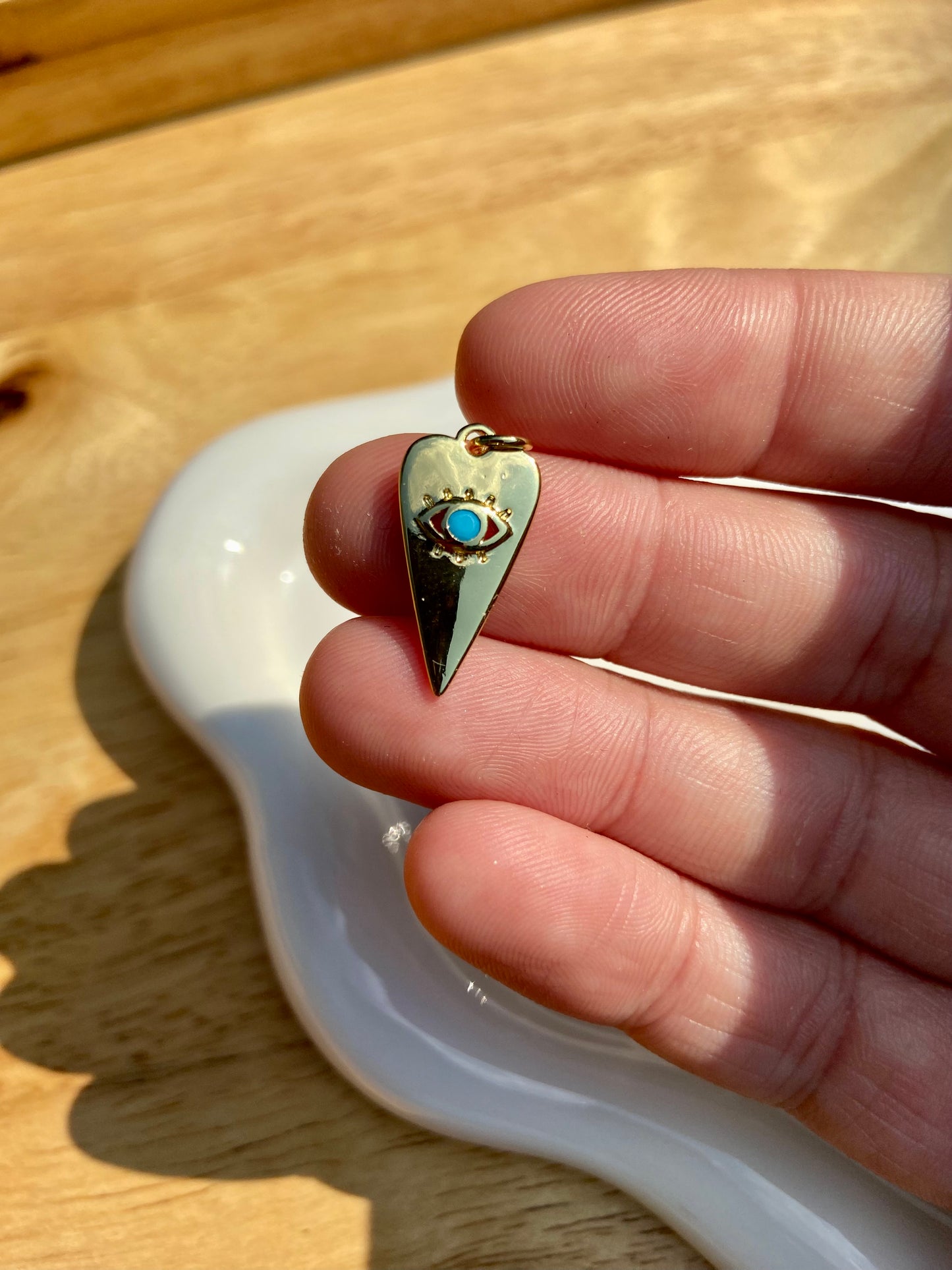 Evil Eye Heart Charm