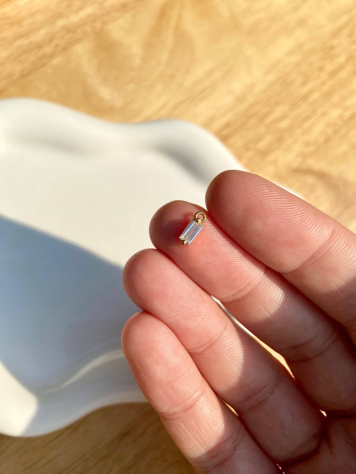 Crystal Rectangle Charm