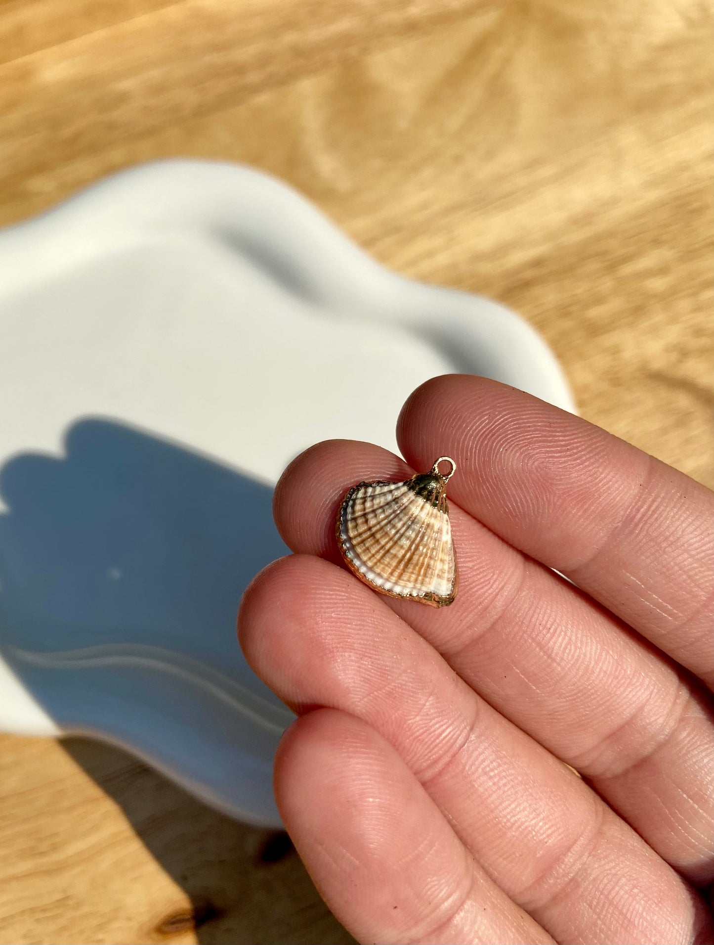 Small Fan Shell Charm