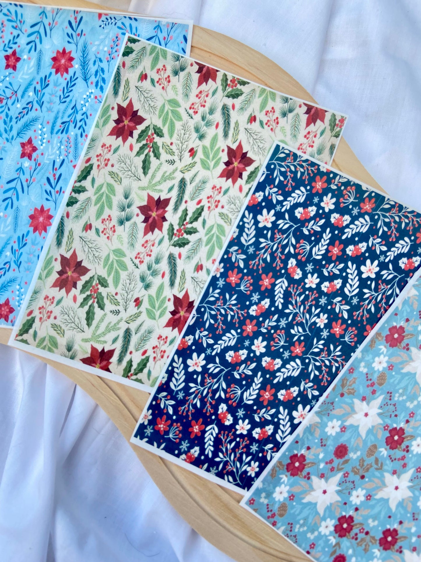 Winter Florals Polymer Clay Transfer Sheet Bundle