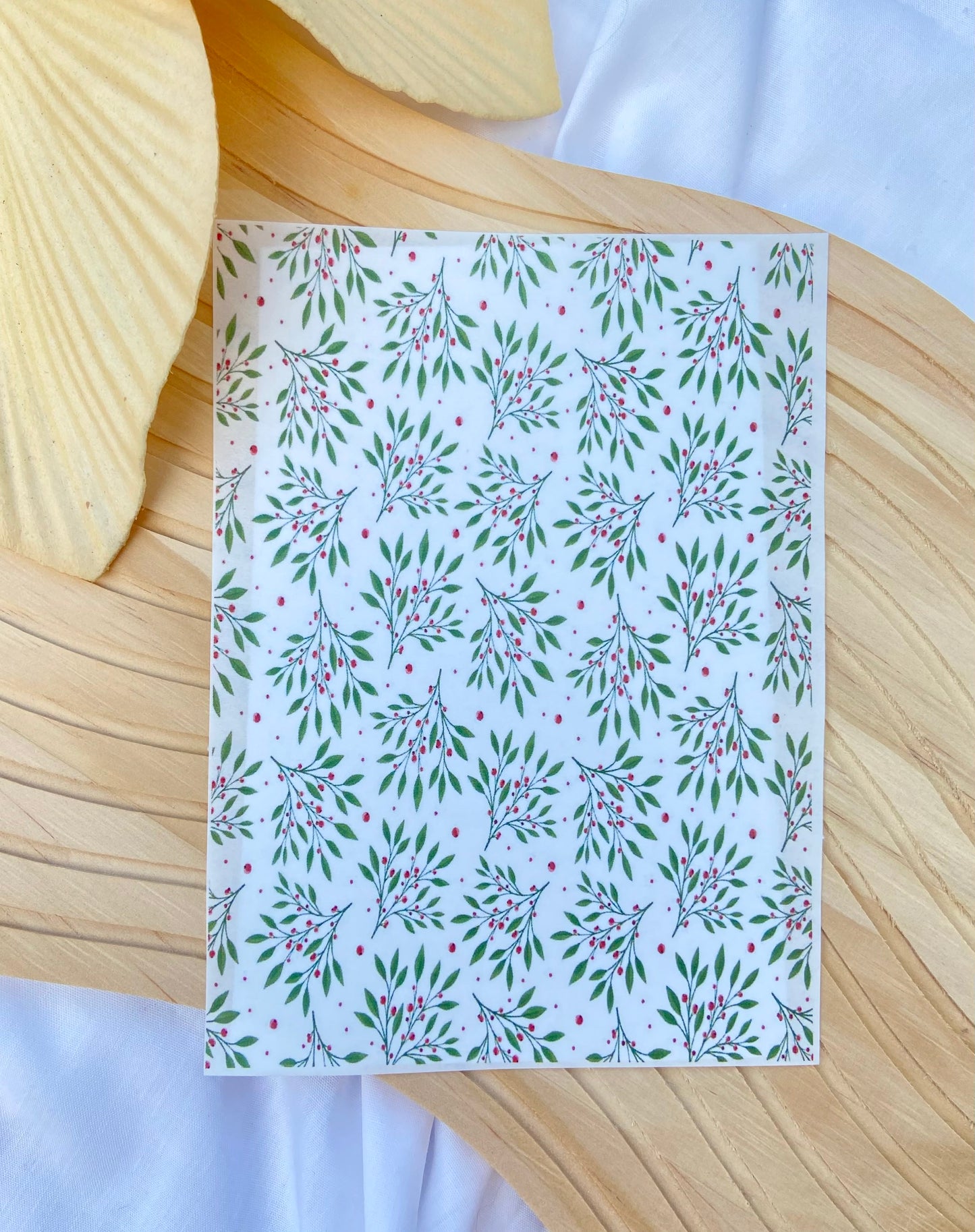 Winter White Florals Polymer Clay Transfer Sheet Bundle
