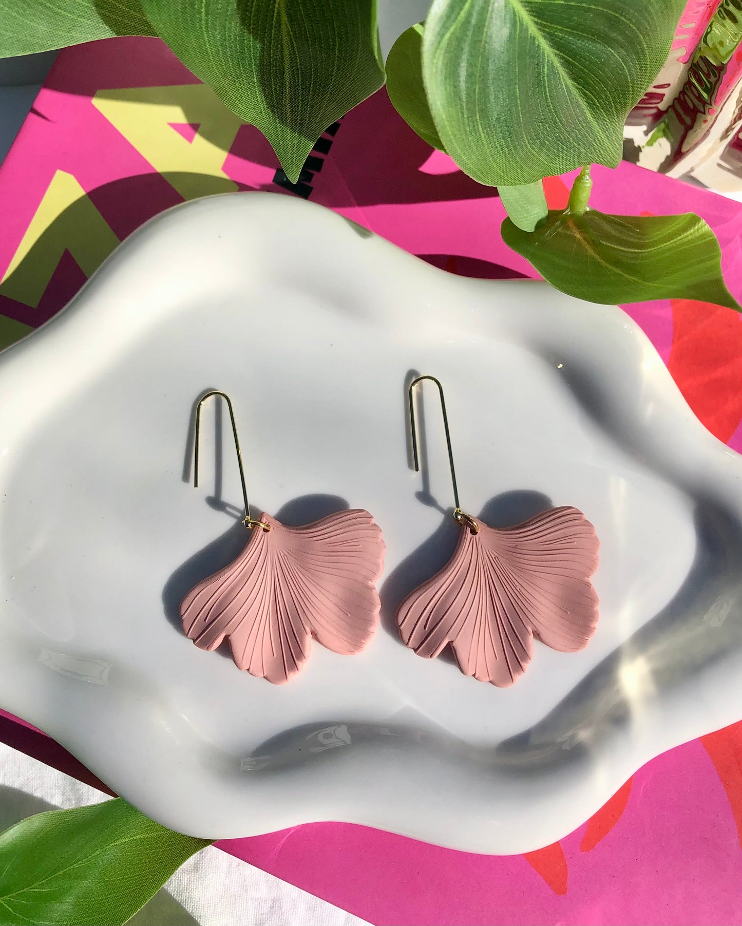 Dusty Pink Ginkgo Drops