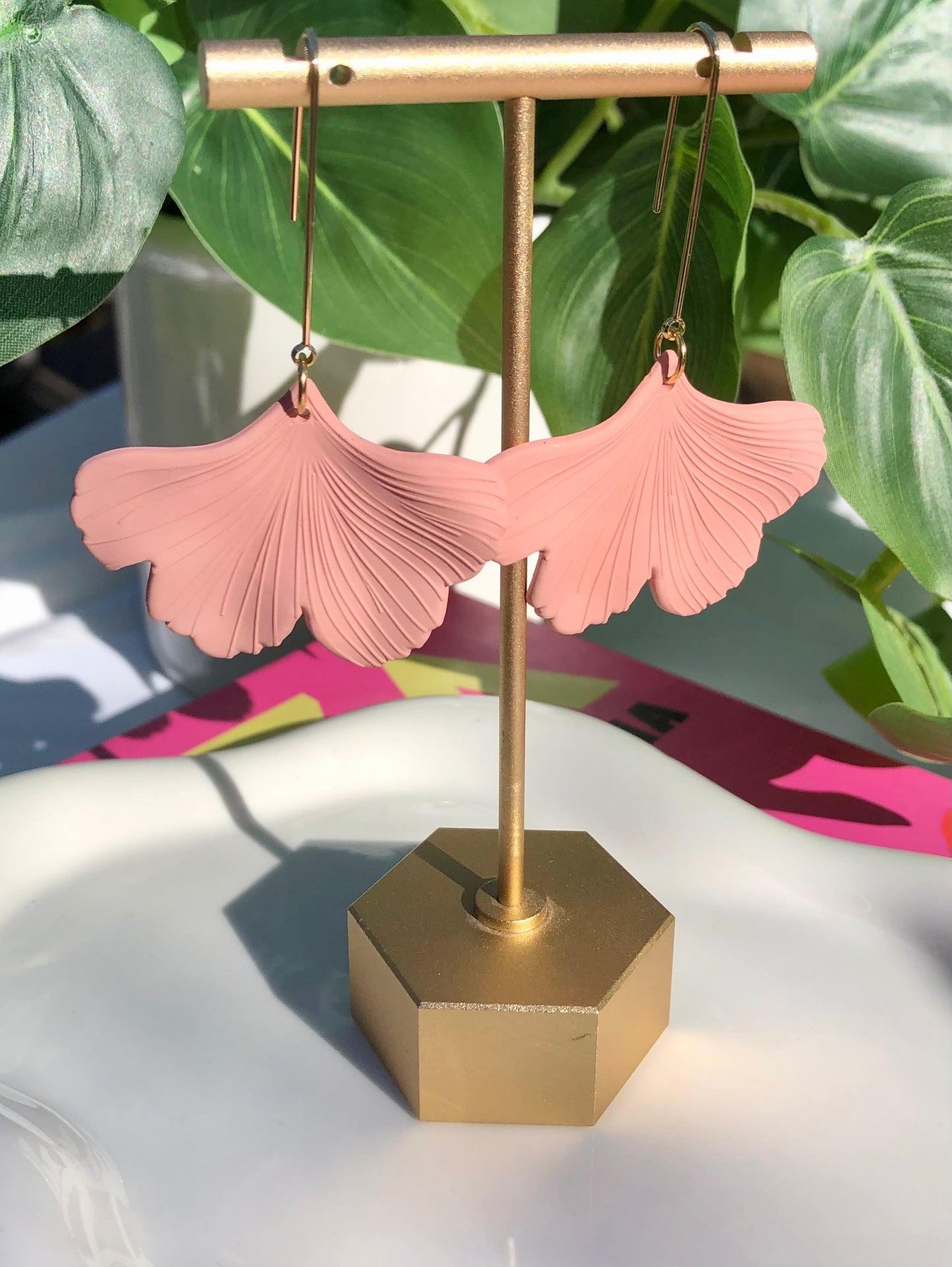 Dusty Pink Ginkgo Drops