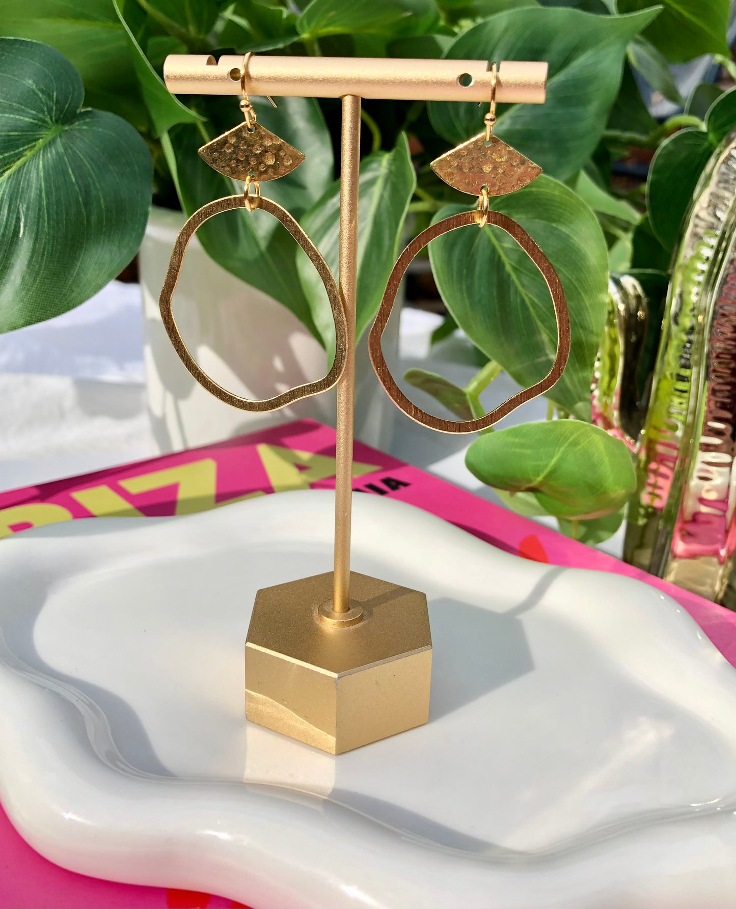 Organic Brass Dangles