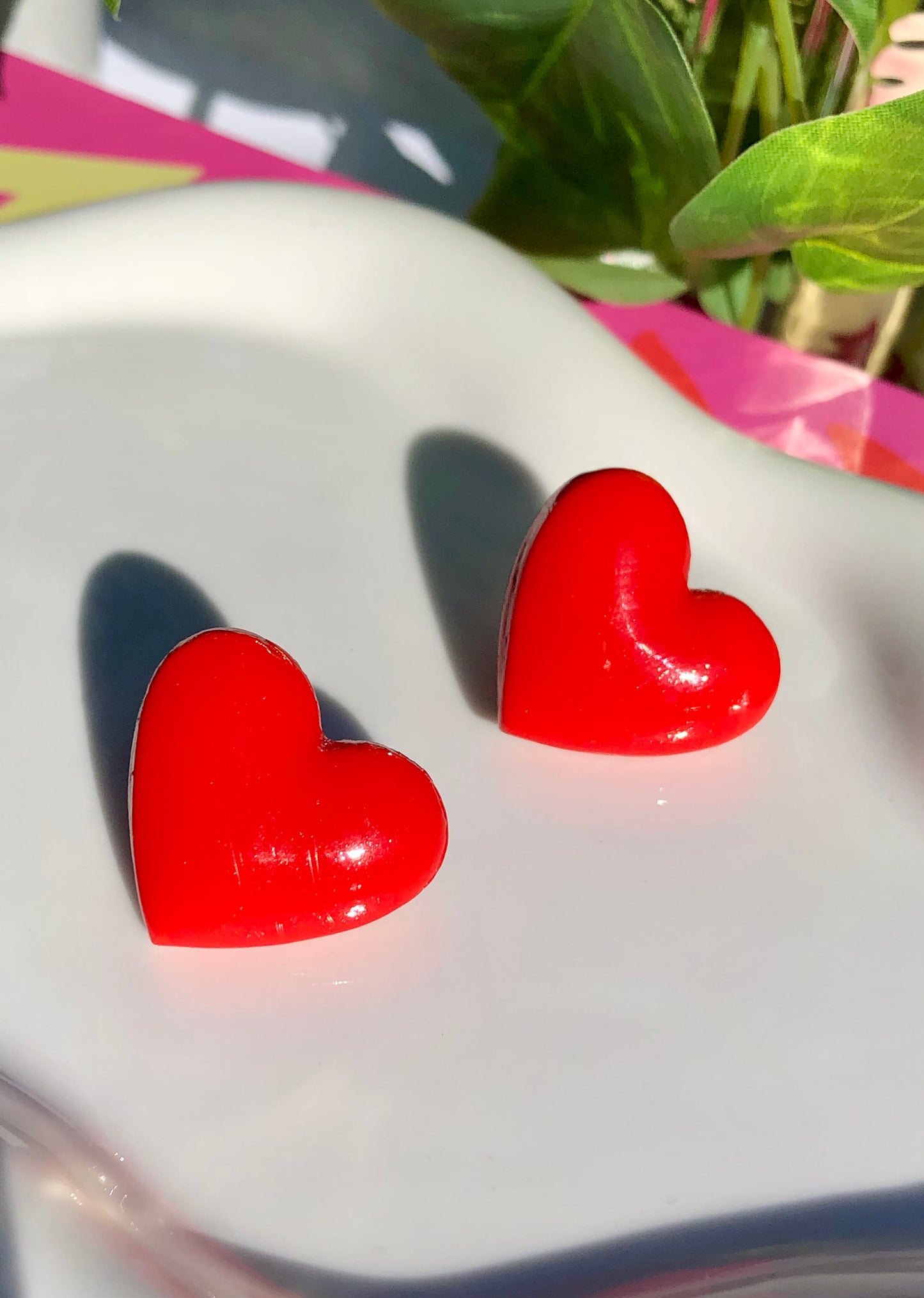 Puffy Heart Studs