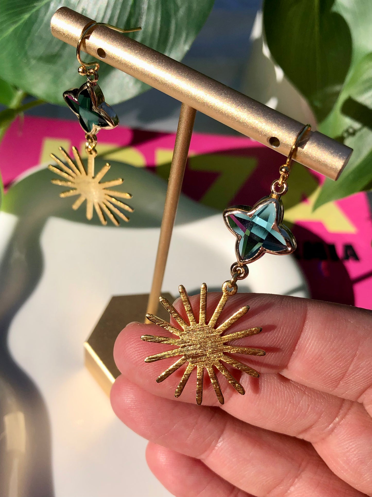 Teal Starburst Drops