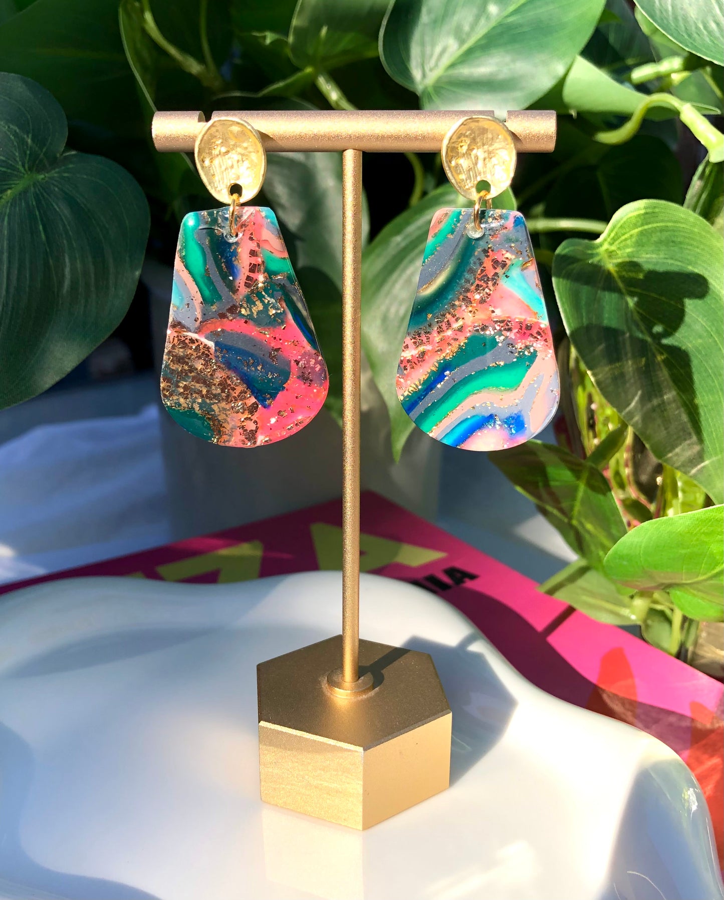 Island Waters Geode Buckle Dangles