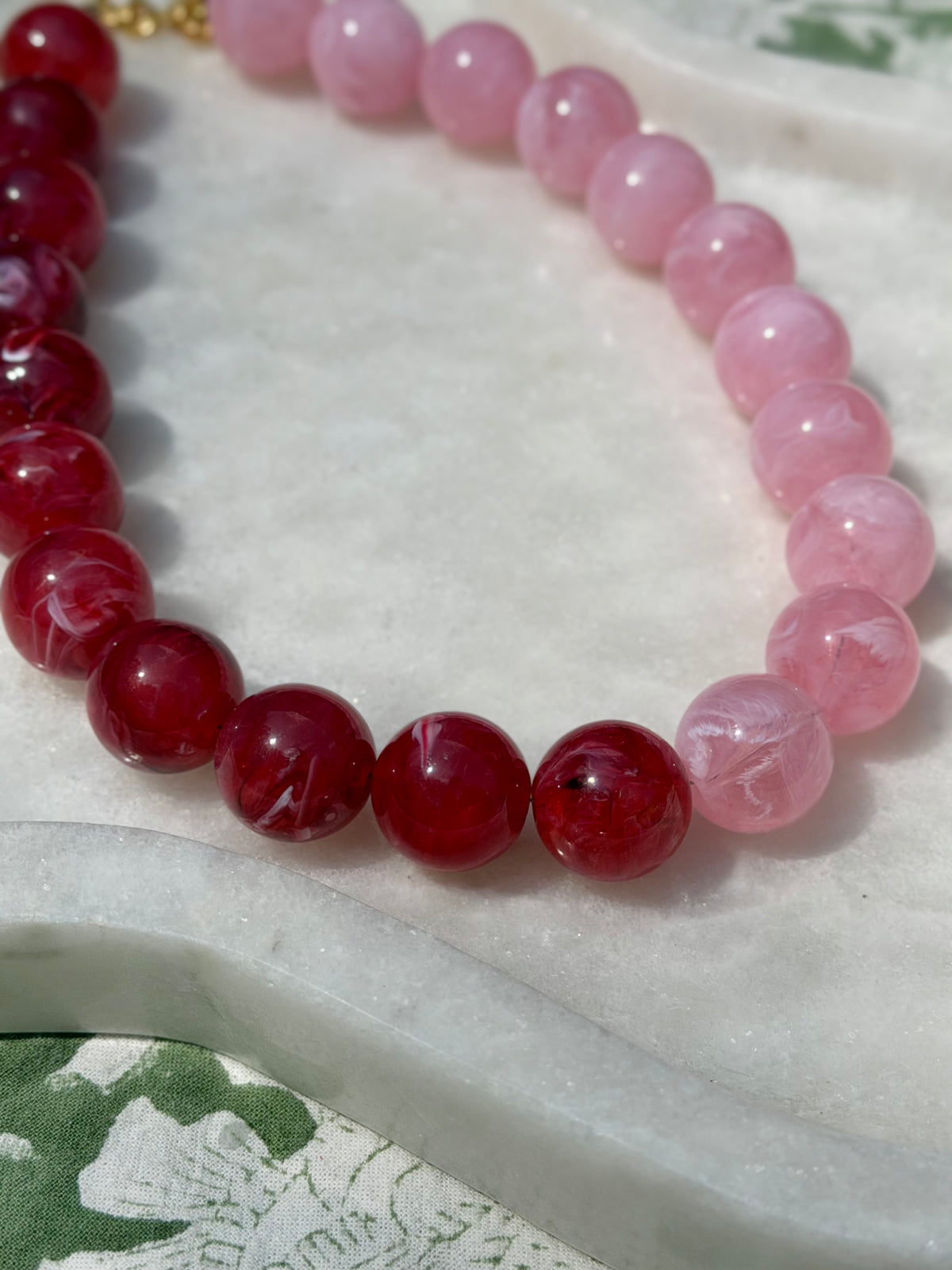Half and Half Necklace- Berry