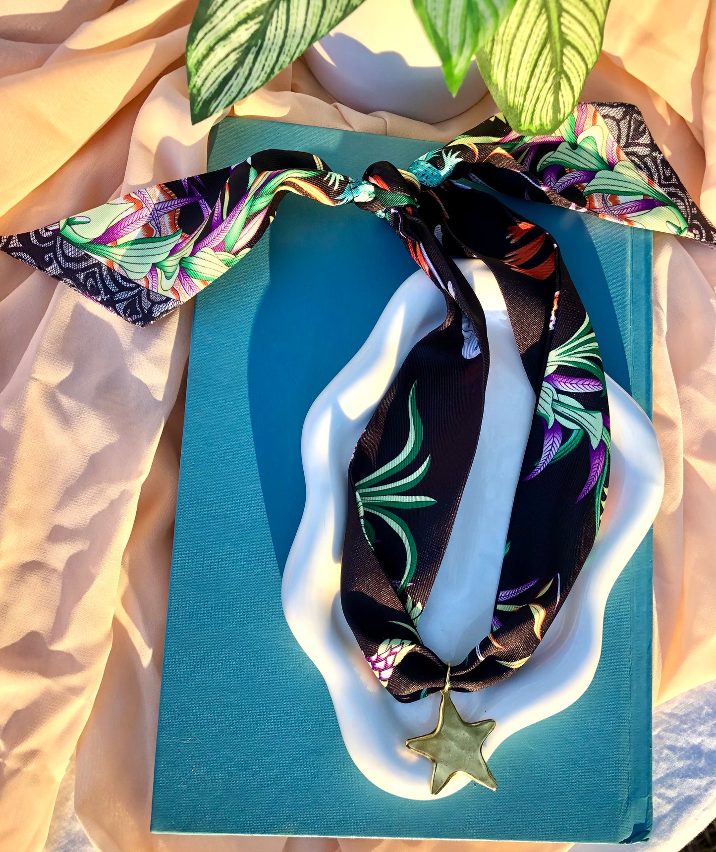 Bromeliad Scarf Necklace