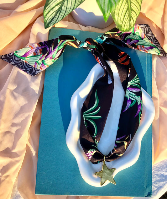 Bromeliad Scarf Necklace