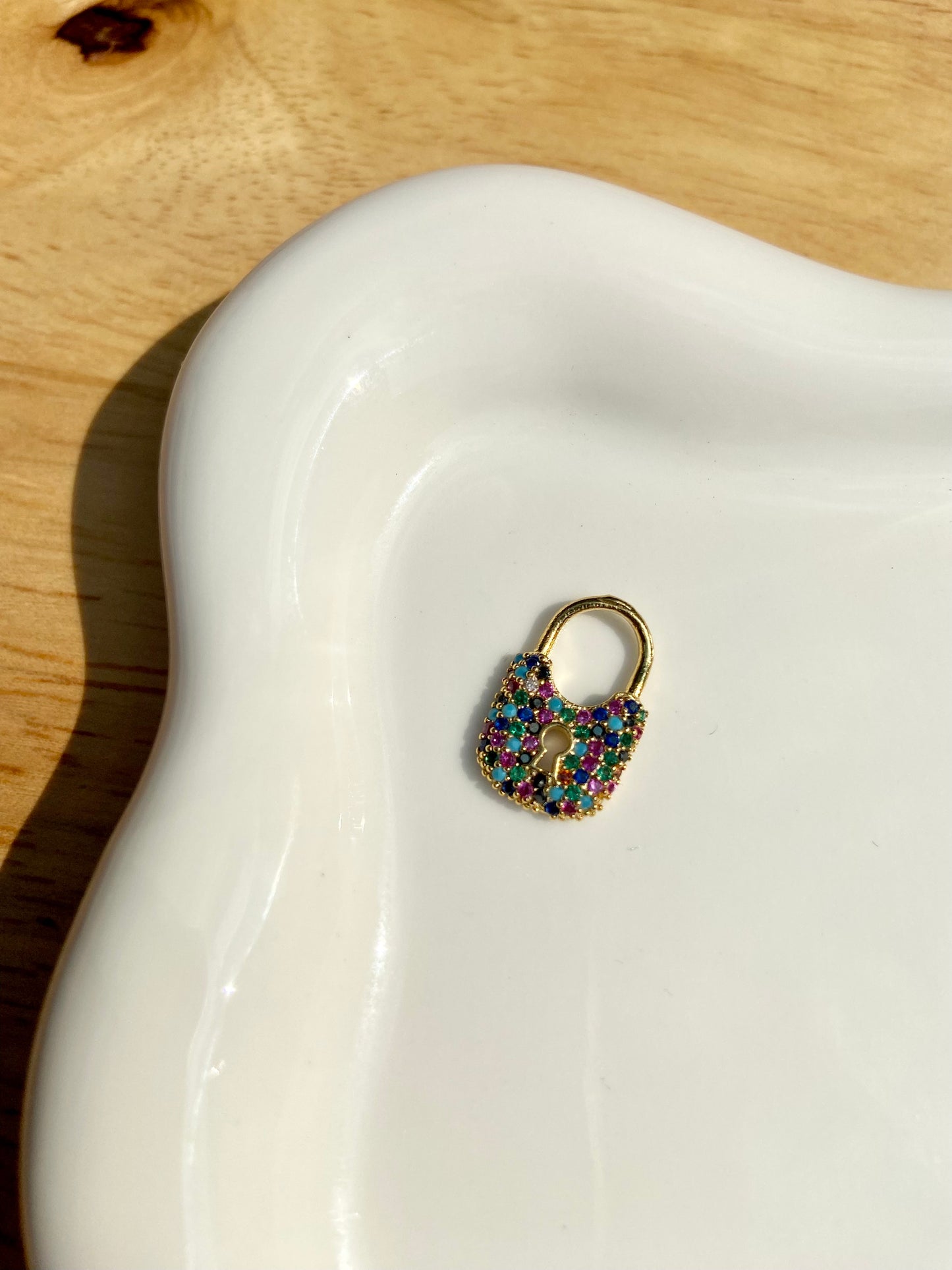 Multicolored Lock Charm