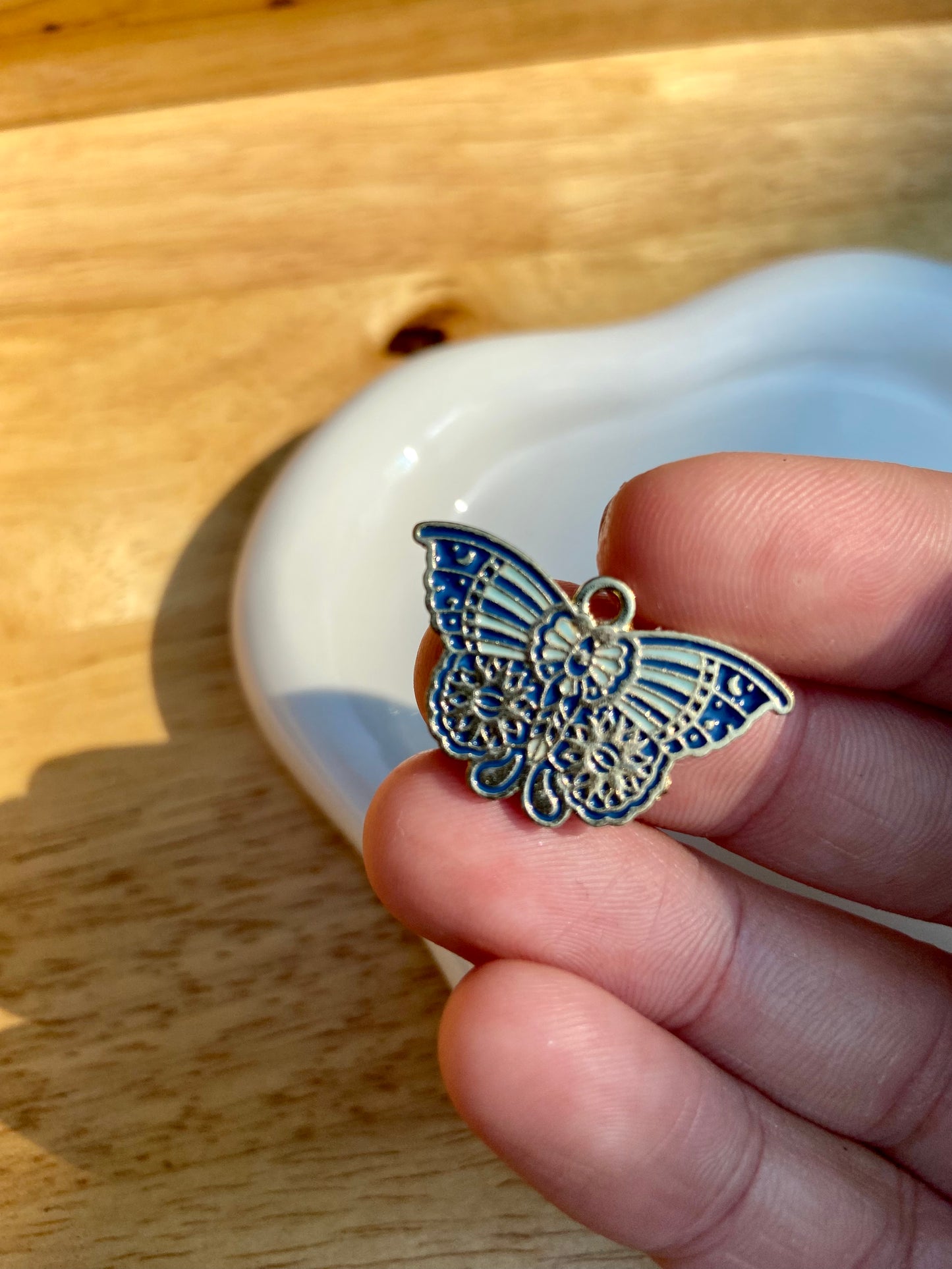 Blue Butterfly Charm