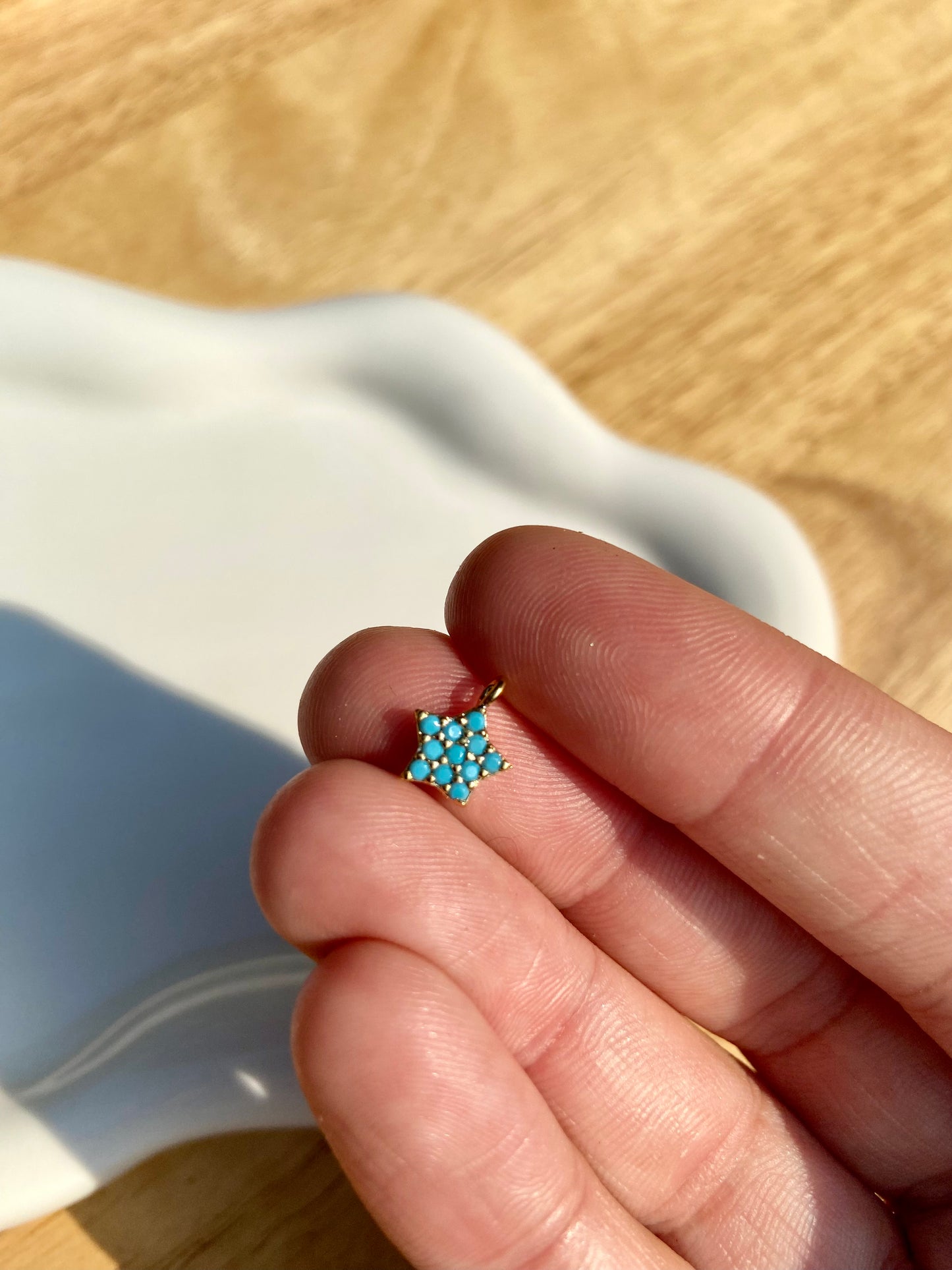 Turquoise Star Charm