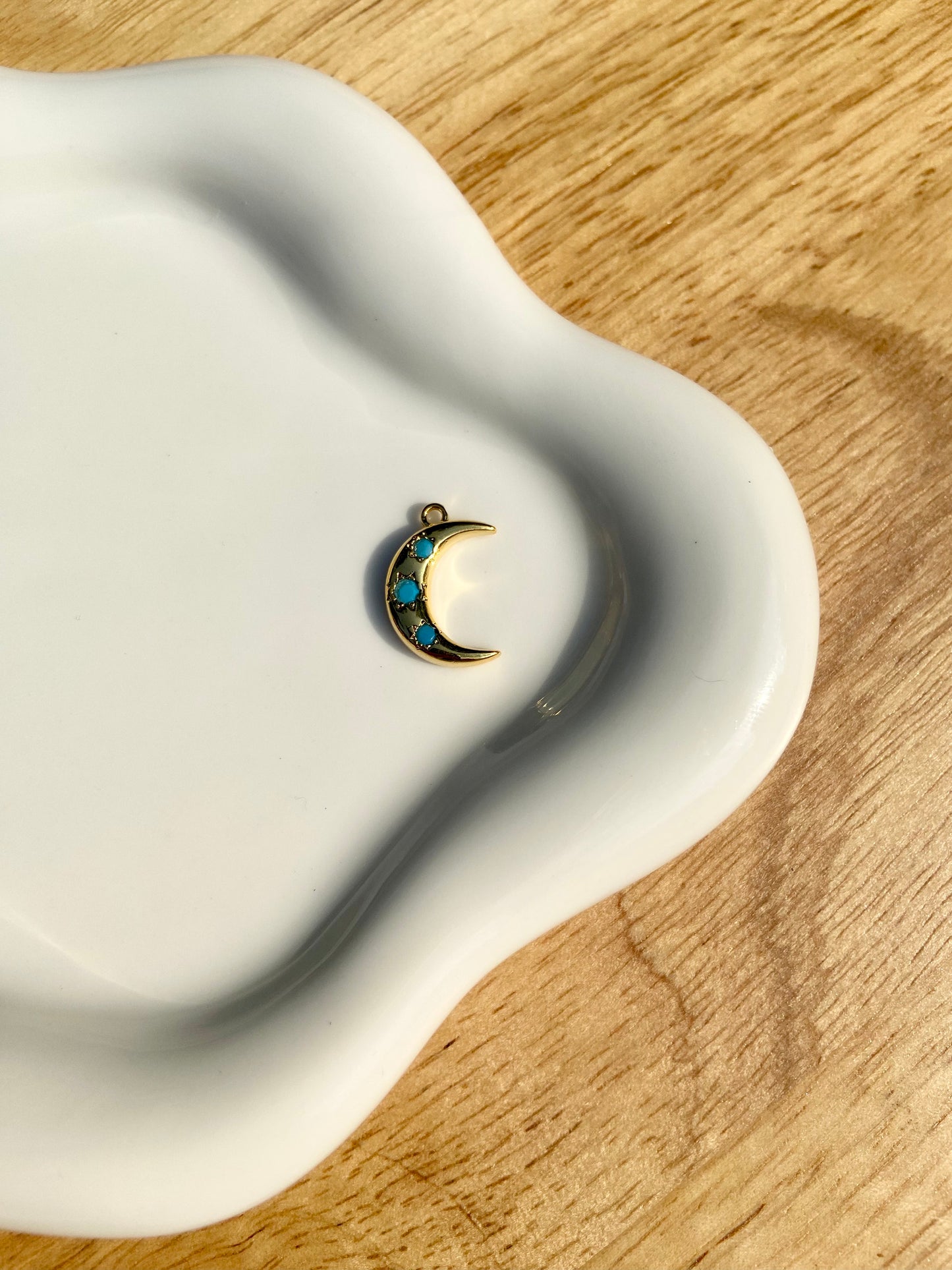 Turquoise Moon Charm