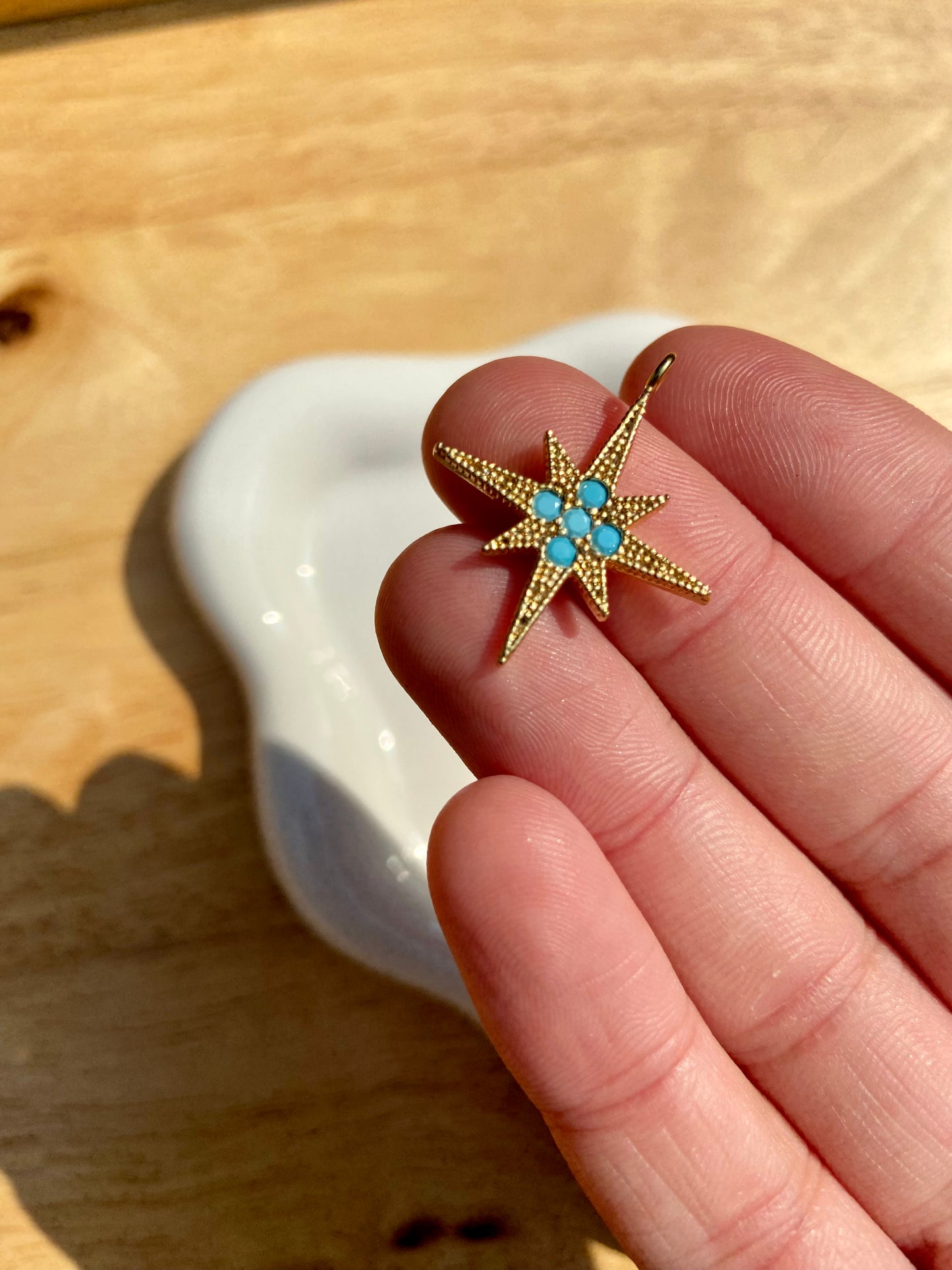 Turquoise Starburst Charm