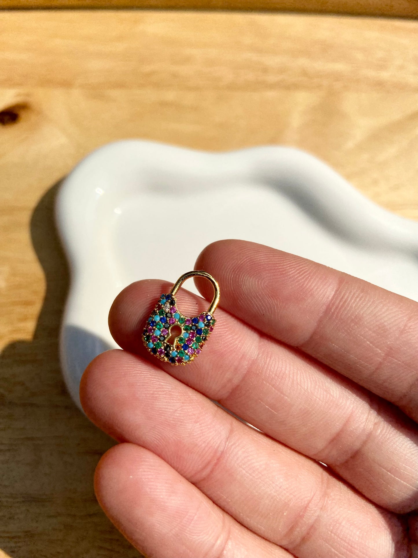 Multicolored Lock Charm