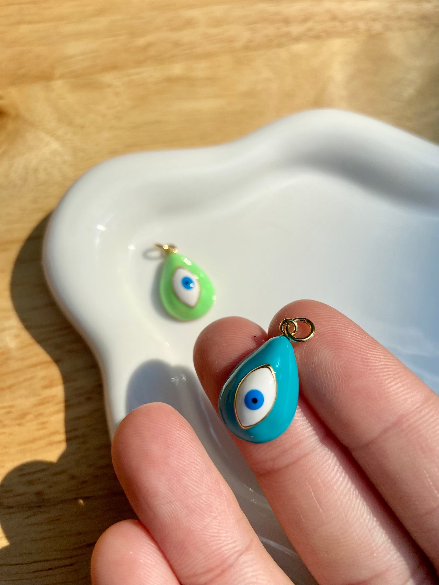 Evil Eye Teardrop Charm