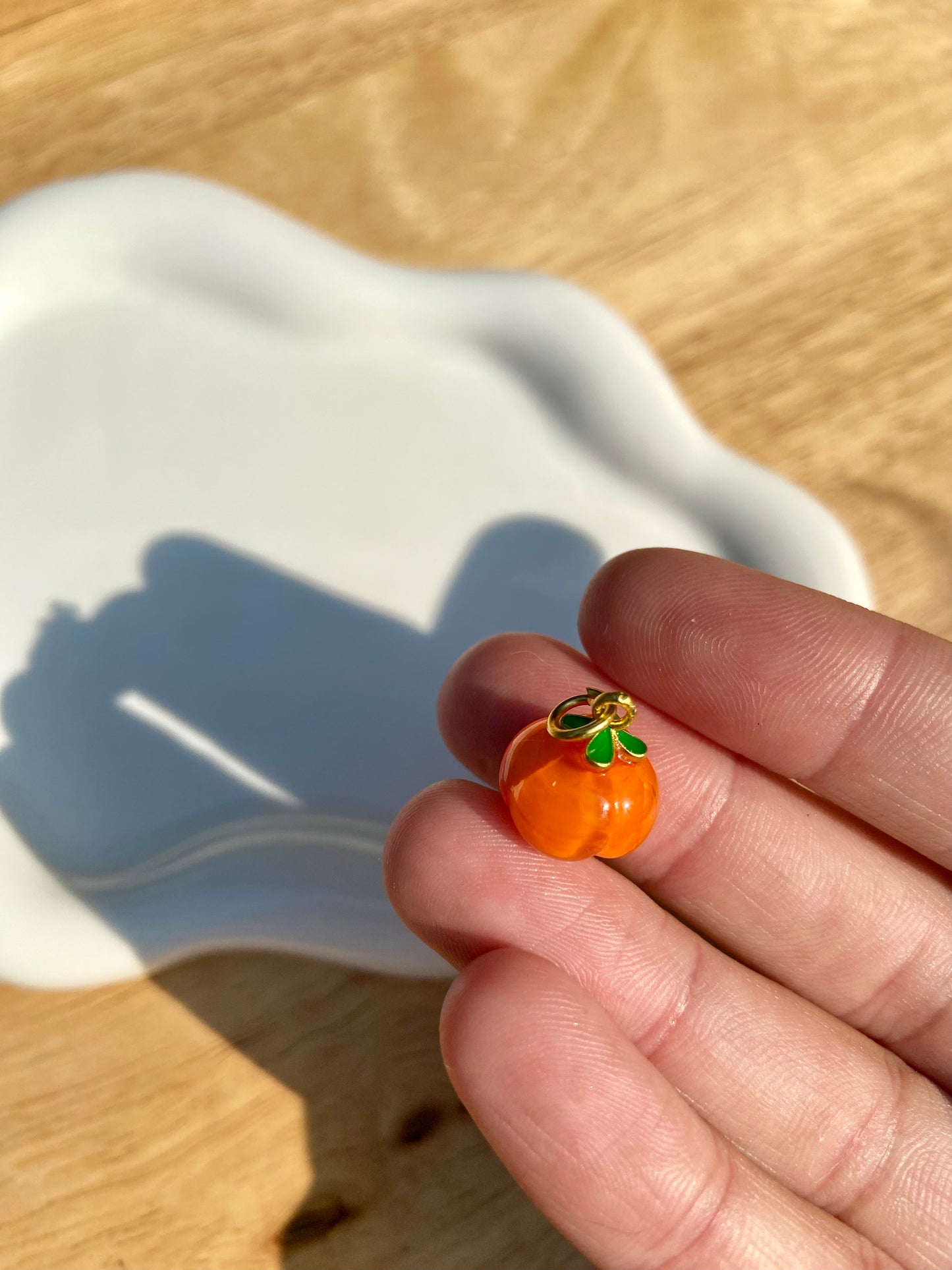 Glass Orange Charm