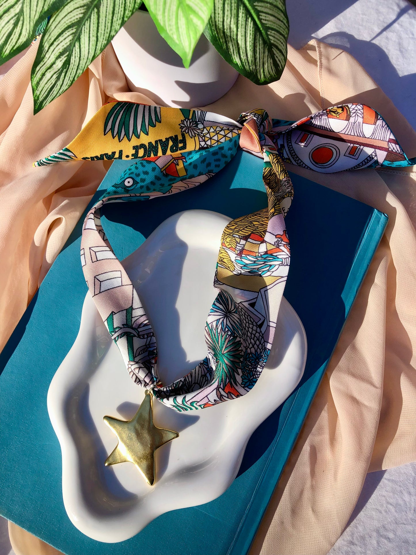 Jungle Cat Scarf Necklace