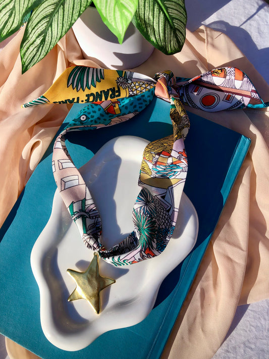 Jungle Cat Scarf Necklace