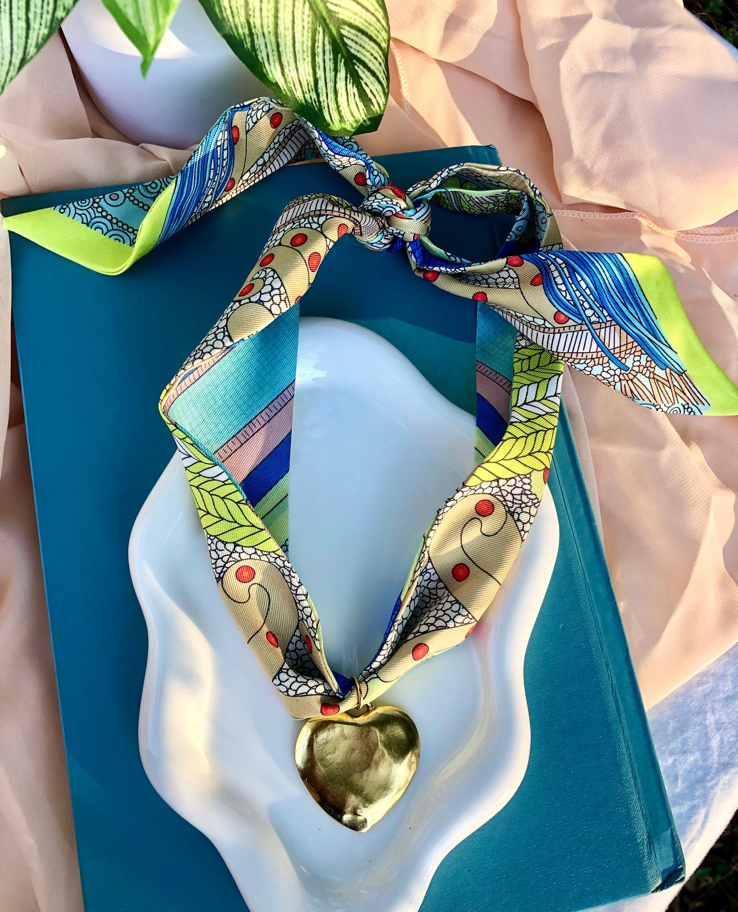 Neon Pop Scarf Necklace