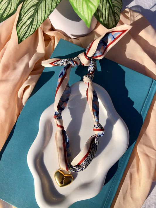 Patterned Duo Scarf Necklace