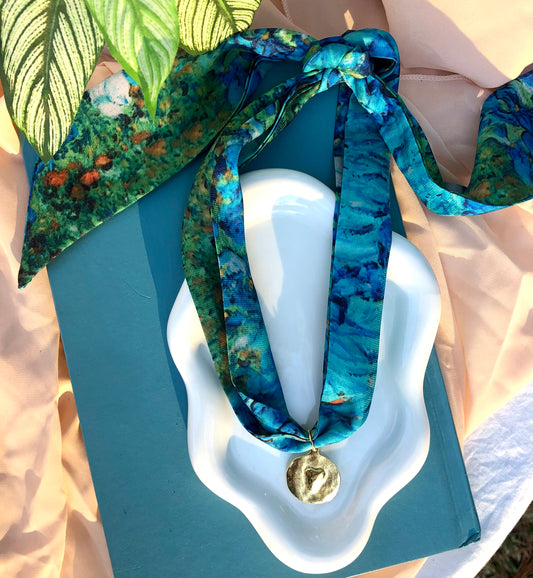 Flower Field Scarf Necklace