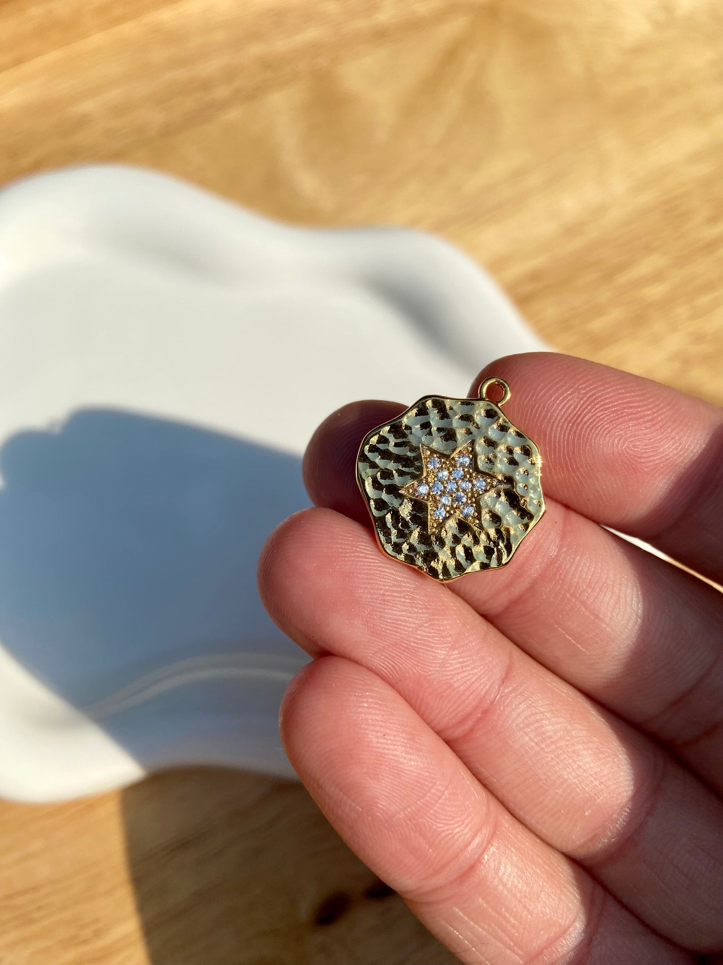 Hammered Starburst Charm