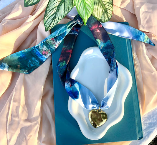 Water Lillies Scarf Necklace