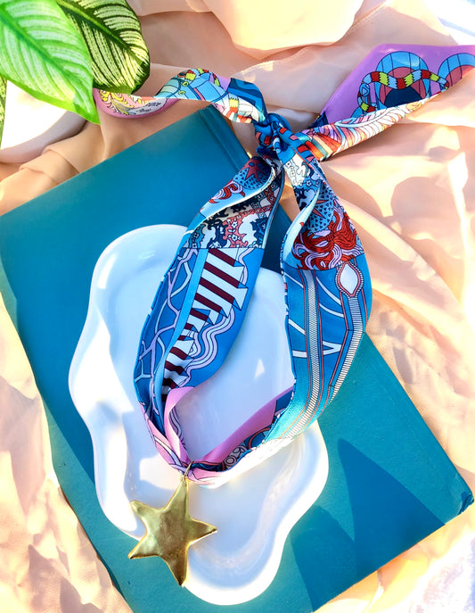 Teal Twilly Scarf Necklace