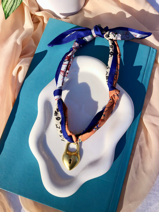 Multi Pattern Scarf Necklace