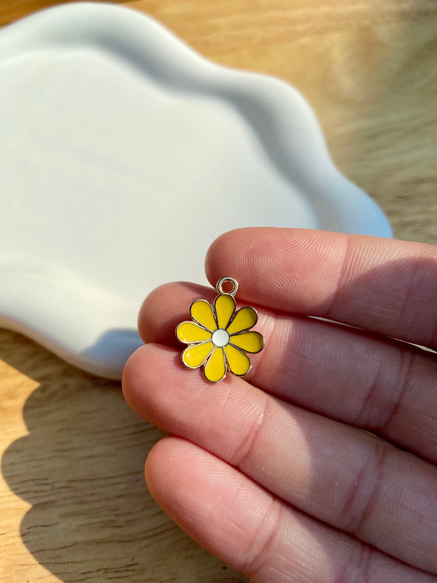 Yellow Daisy Charm