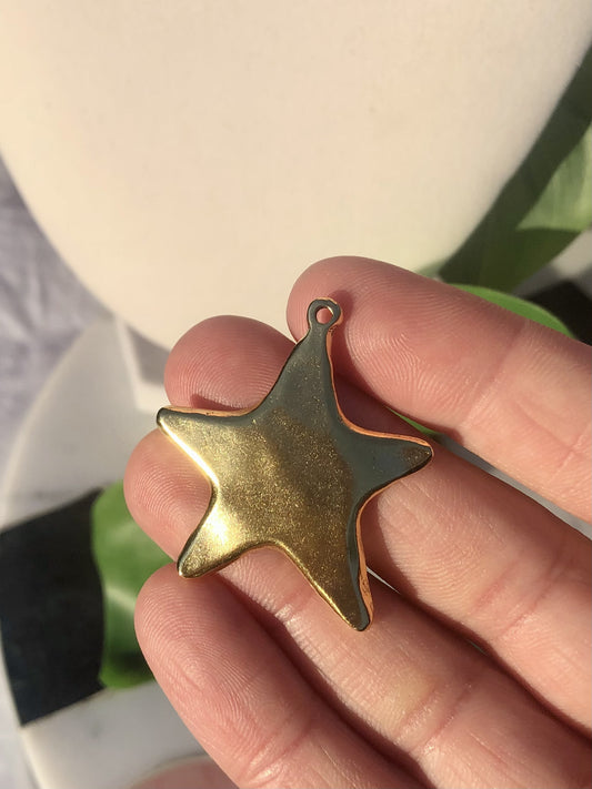 Medium Brass Star Charm