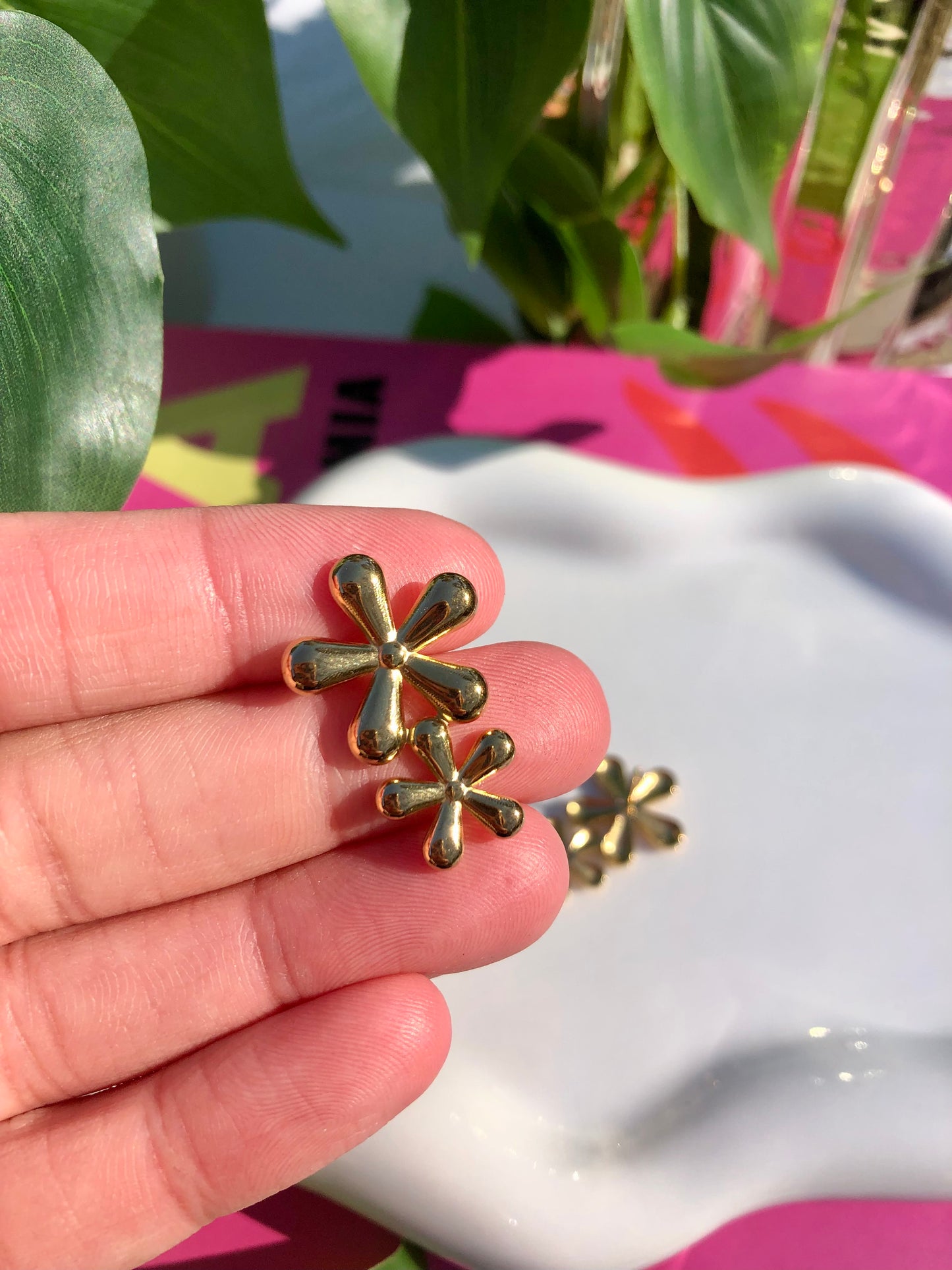 Double Flower Studs