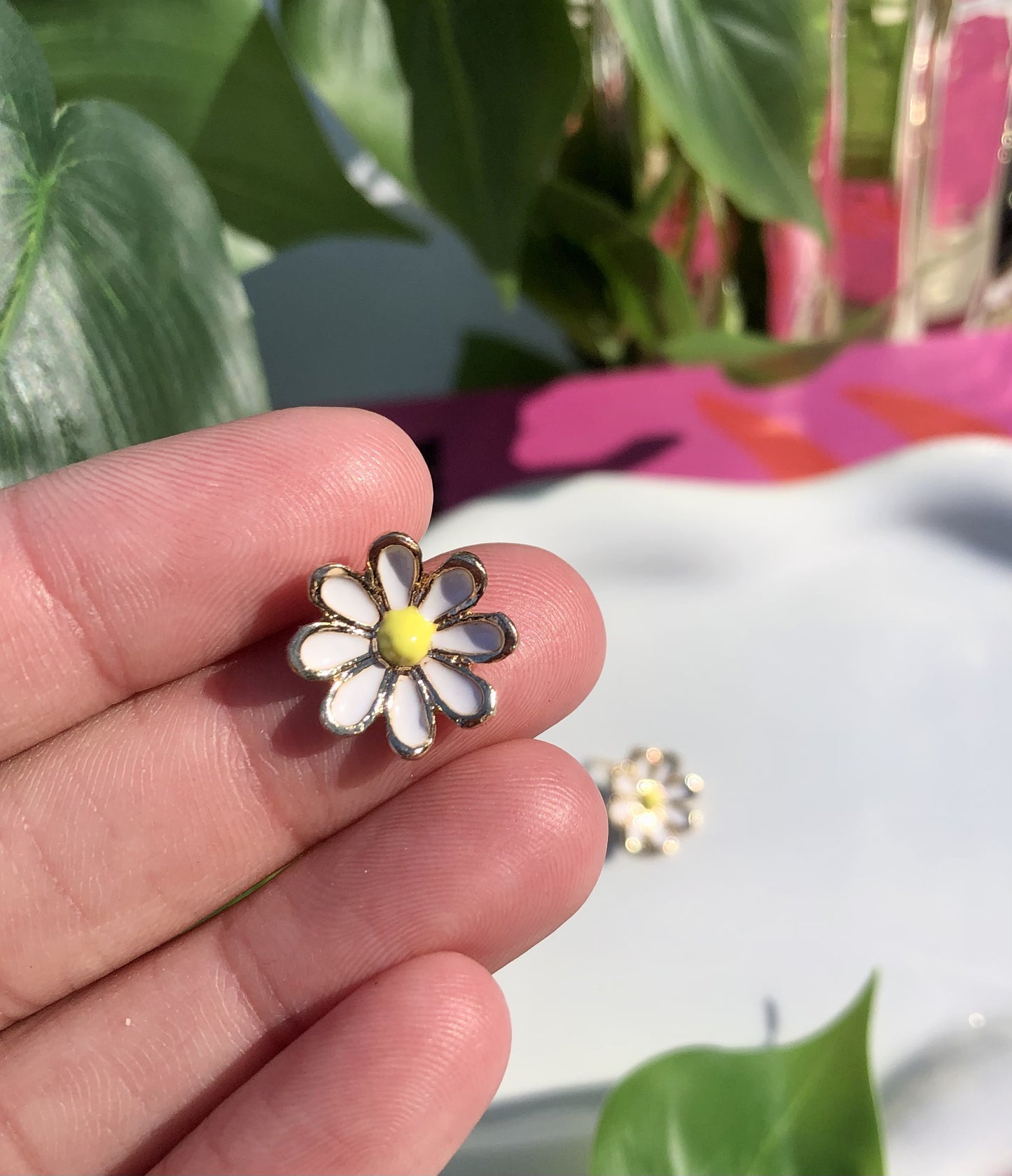 Enamel Daisy Studs