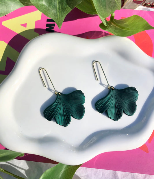 Metallic Green Ginkgo Drops