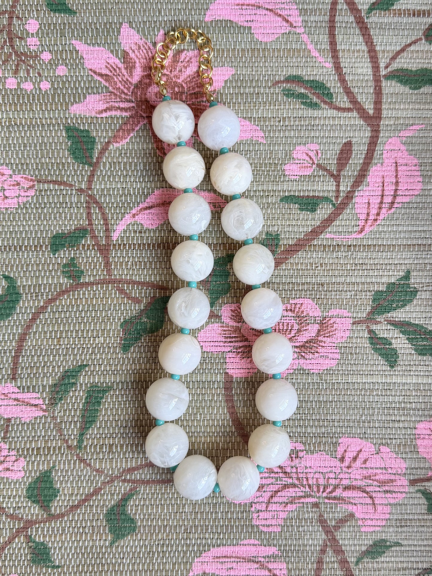 Solid Bubble Necklace- White