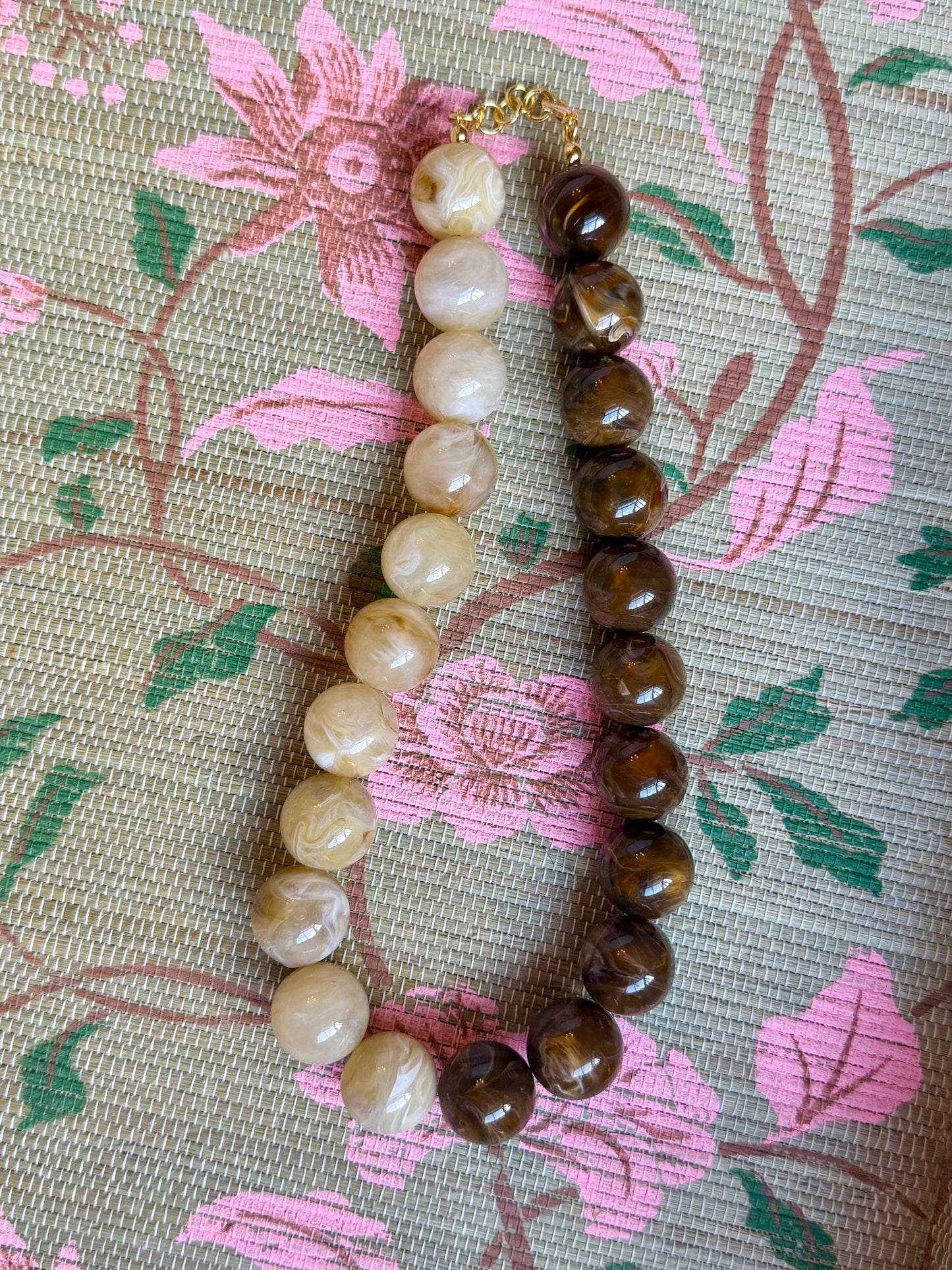 Half and Half Necklace- Mocha