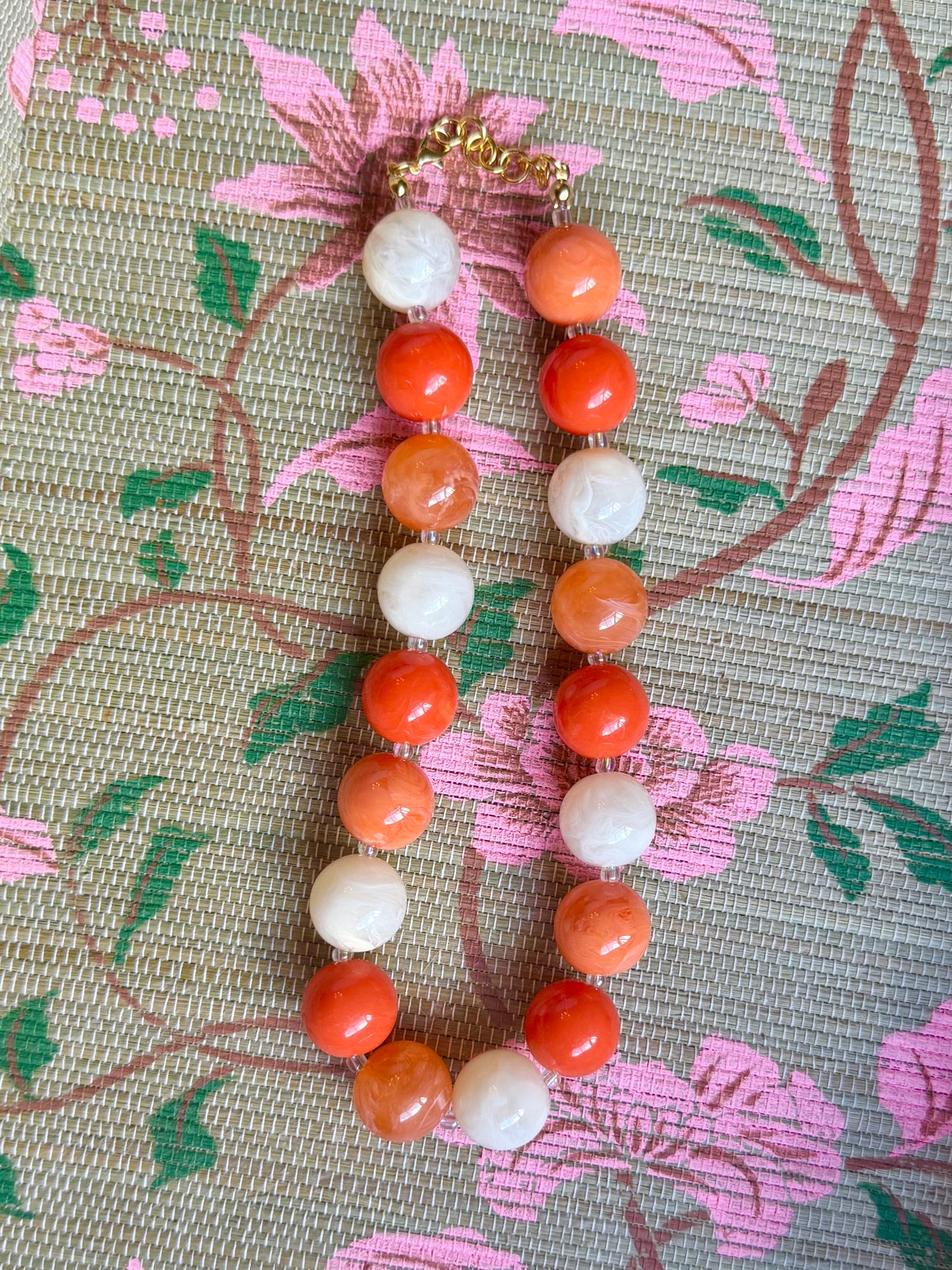 Creamsicle Bubble Necklace