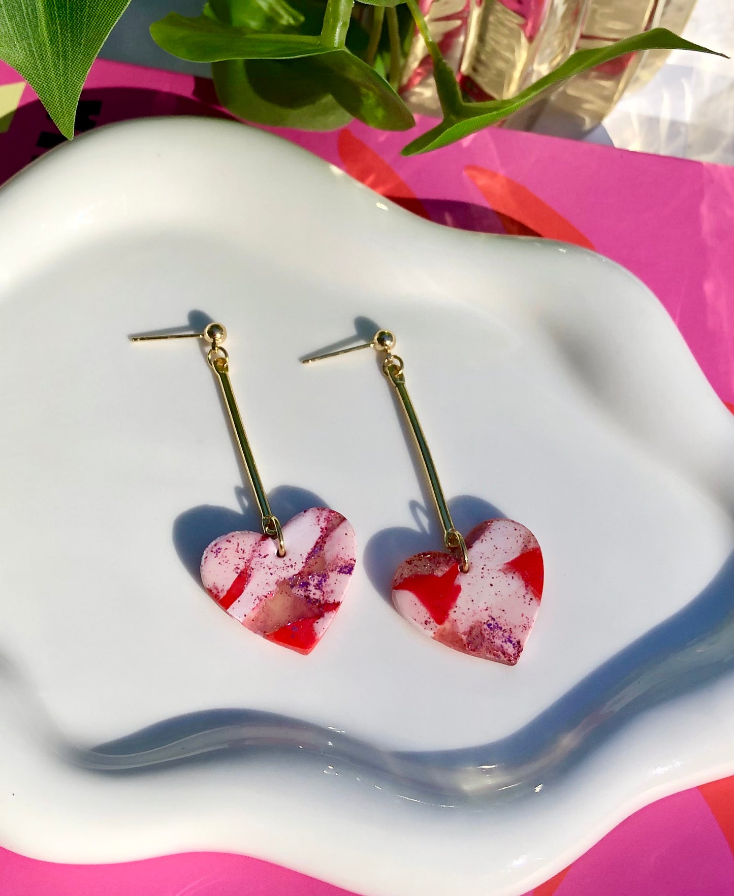 Valentine's Day Marbled Heart Drops