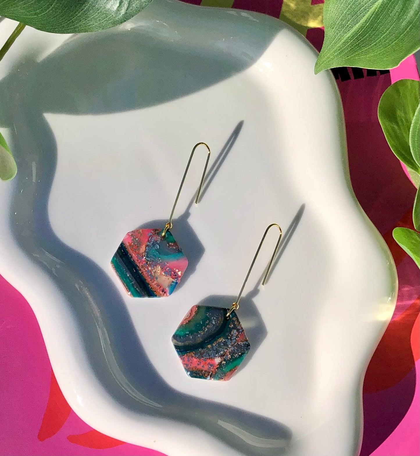 Island Waters Geode Hexagon Drops