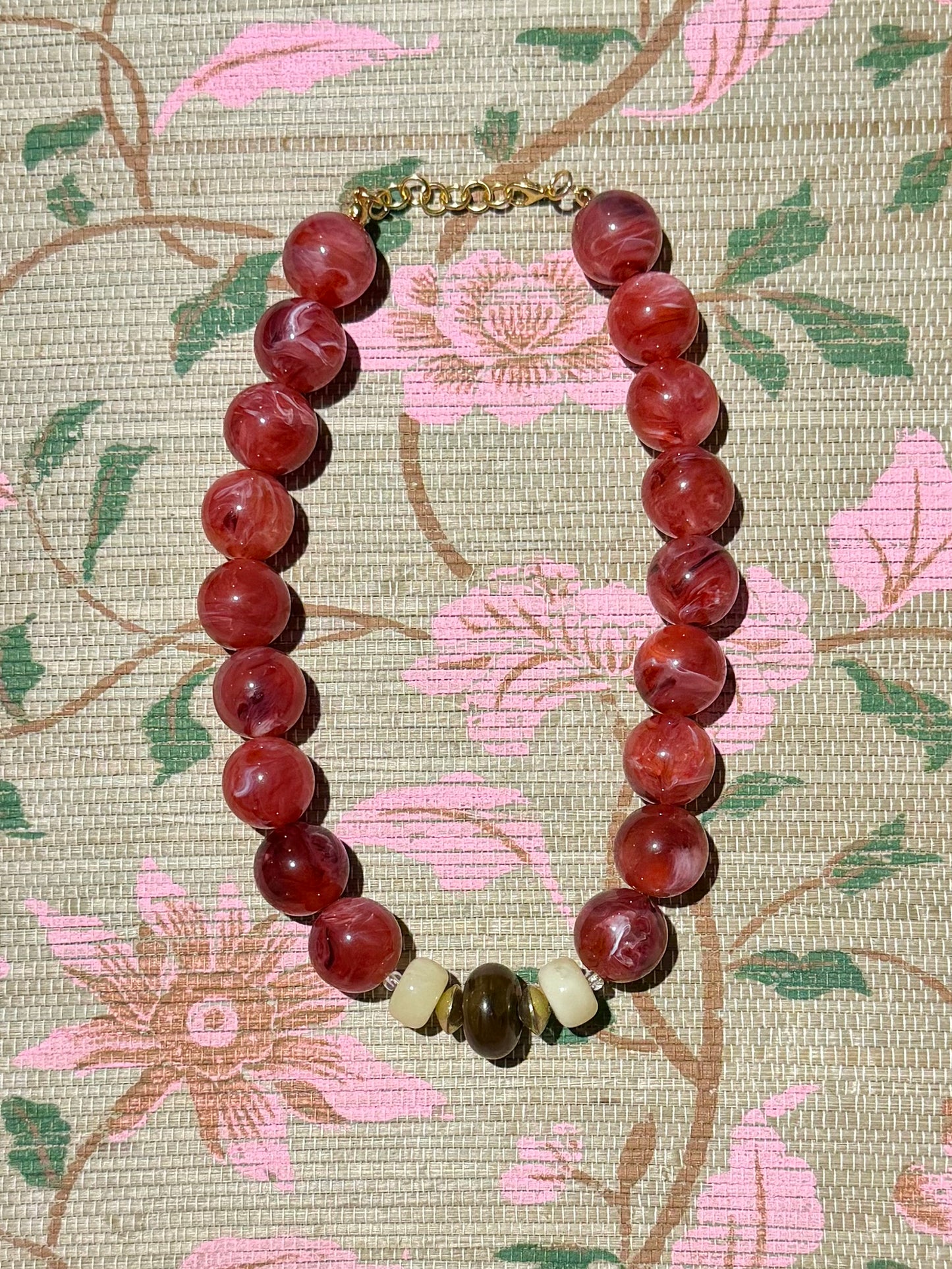 Maeve Necklace- Maroon