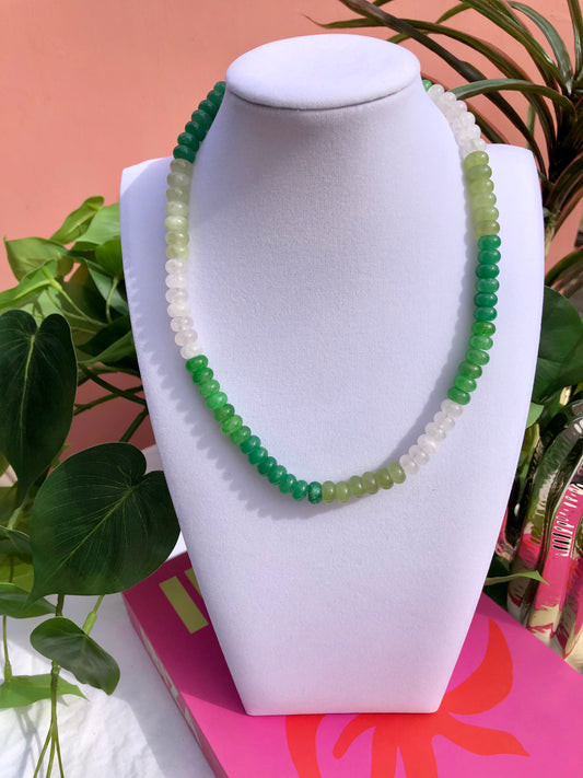 Lucky Green Beaded Necklace