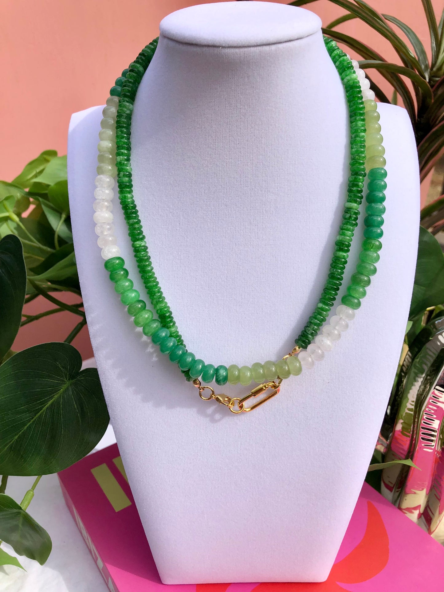 Lucky Green Beaded Necklace