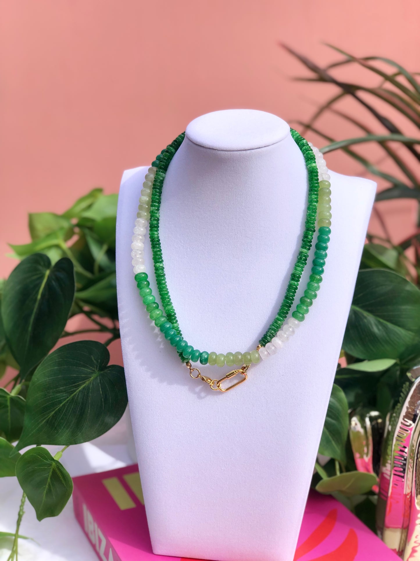 Lucky Green Beaded Necklace