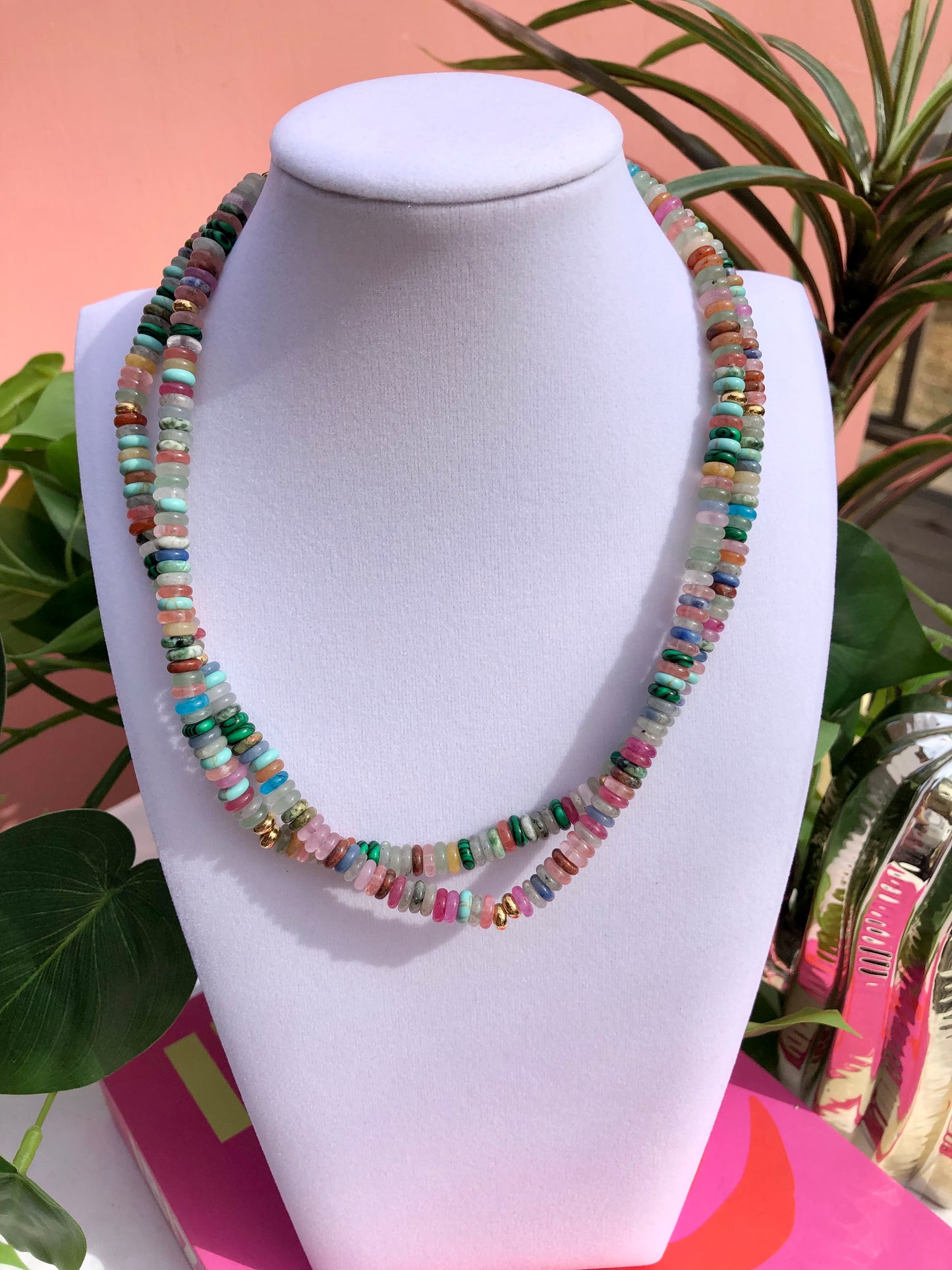 Turquoise Pop Beaded Necklace