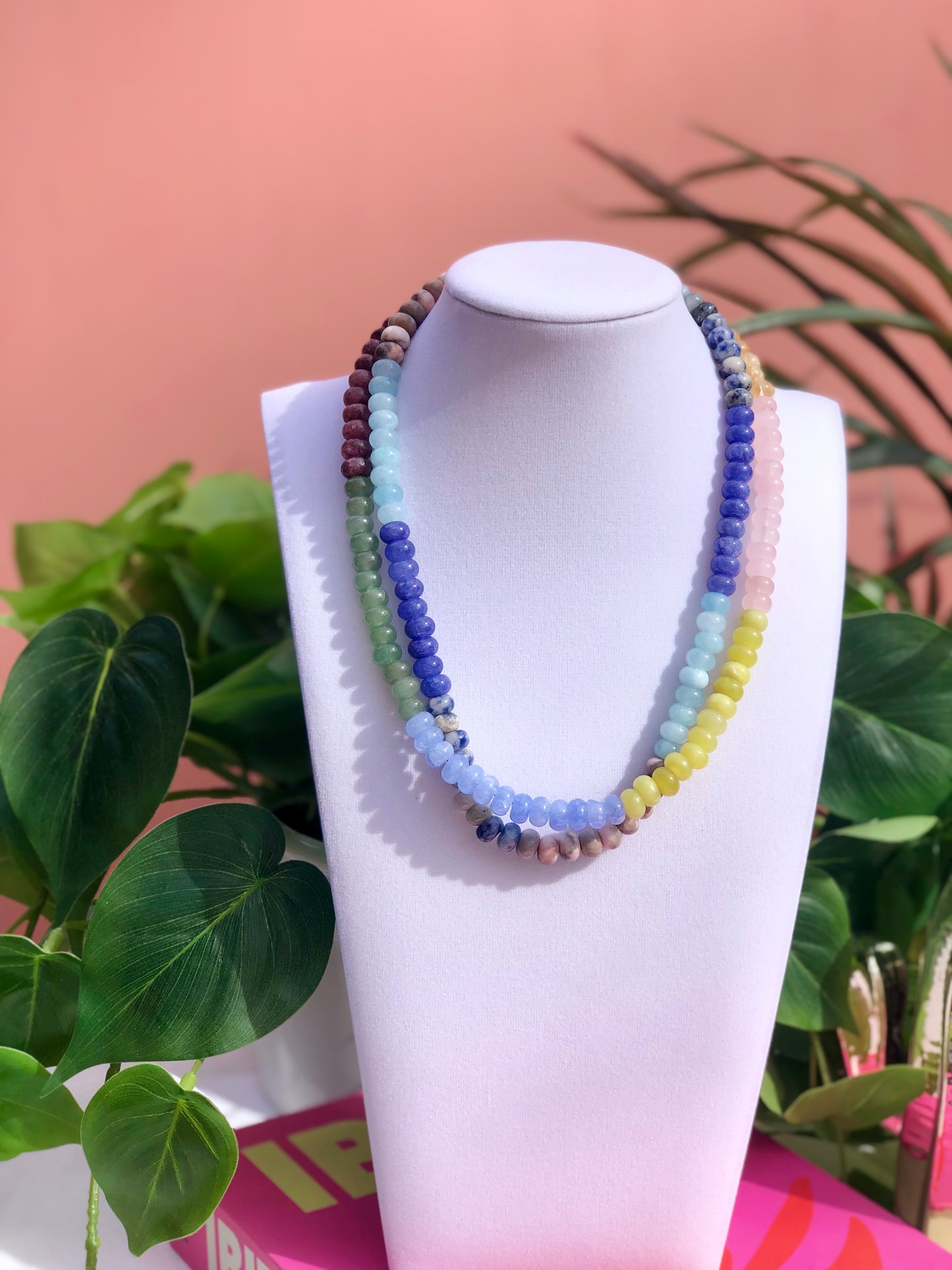 Subtle Rainbow Beaded Necklace